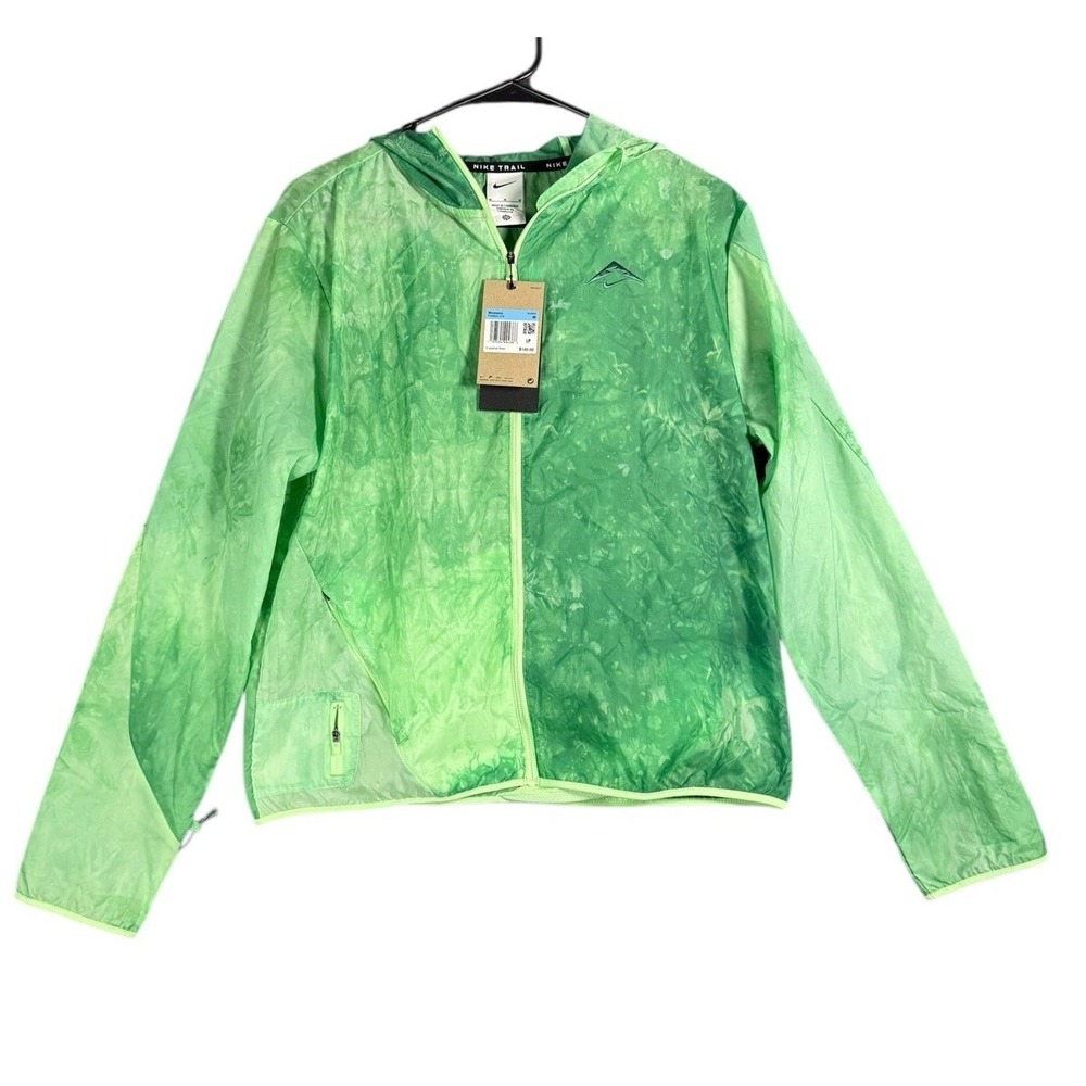 Nike Trail Women's Repel Running Jacket Green Gradient Sz Medium FN6853-376 NWT